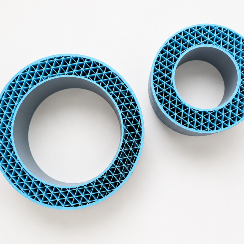 Nesting yoga wheel set — small wheel inside the large wheel
